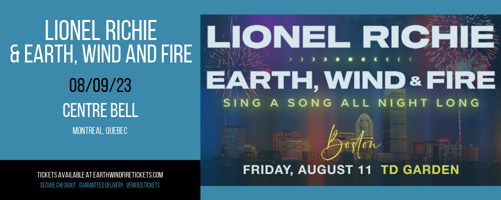 Lionel Richie & Earth, Wind and Fire at Earth, Wind and Fire Concert Tickets tickets Lionel Richie & Earth, Wind and Fire at Earth, Wind and Fire Concert Tickets